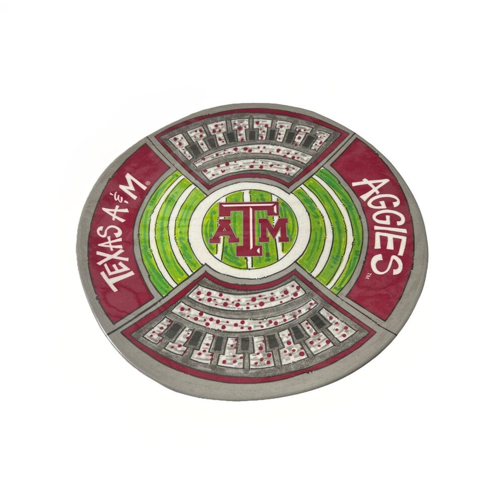 Texas A&M Aggies 13.5" Round Stadium Plate – Melamine Kitchenware